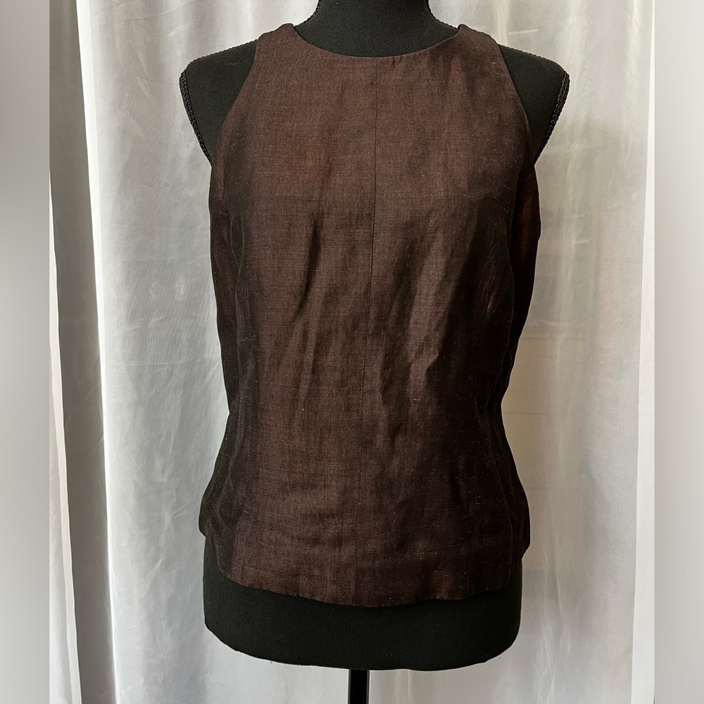 Ann Taylor Brown Sleeveless Top